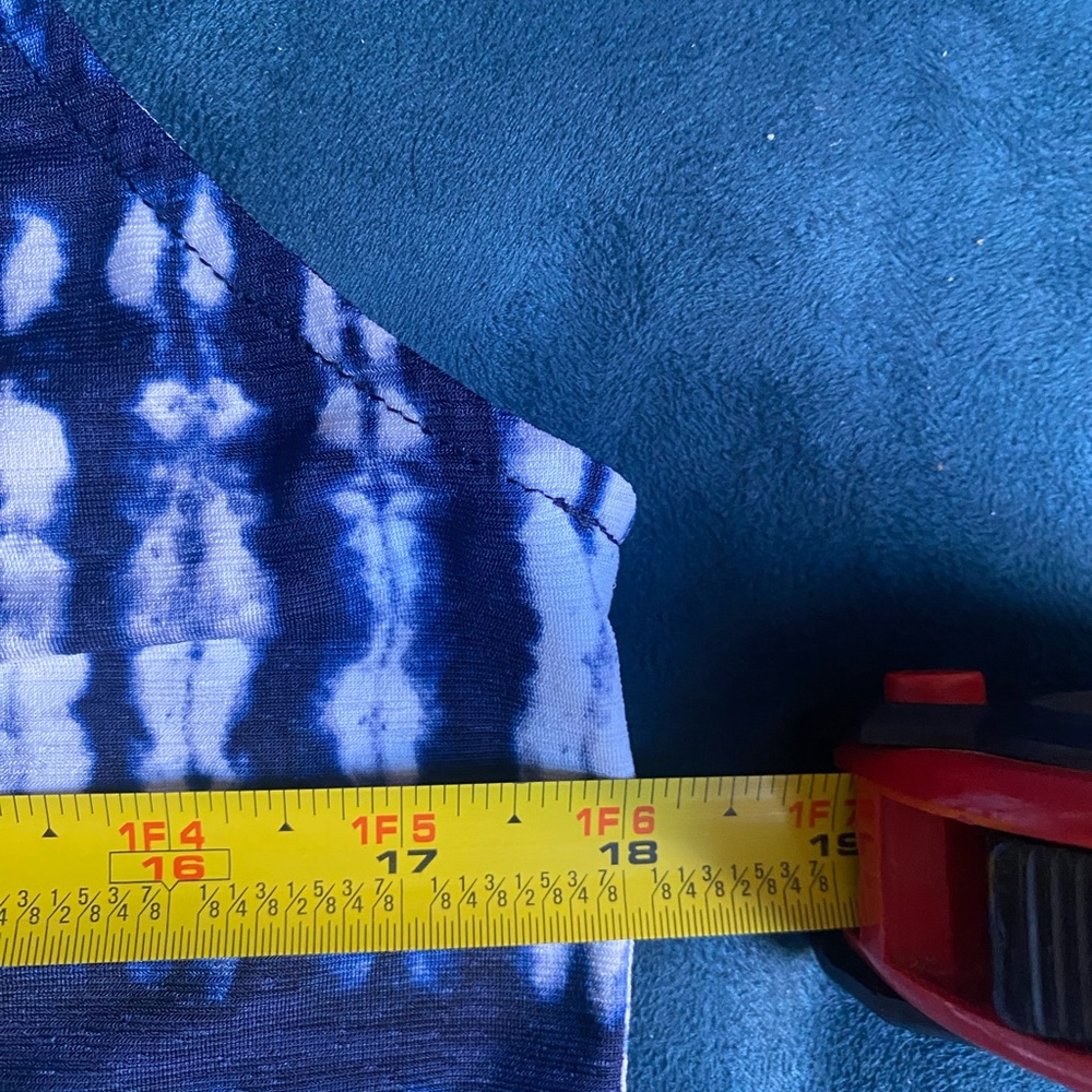Veronica M Blue and White Tie-Dye Top - Picture 5 of 9